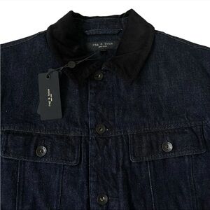 Rag & Bone Men's Eli Lined Denim Trucker Jacket Indigo Size Large $495